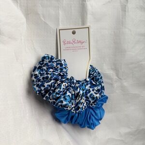 Lilly Pulitzer Large Scrunchie Set Women OS Blue New Twisted Up Abaco Blue238109